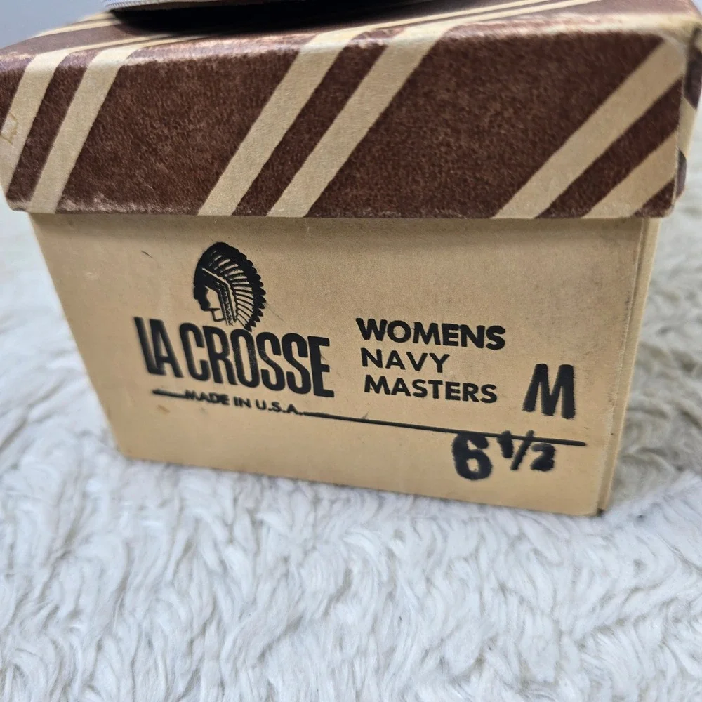 Vintage‎ 60's LaCrosse Masters Sneakers Womens 6.5 Navy Blue Made in USA Canvas